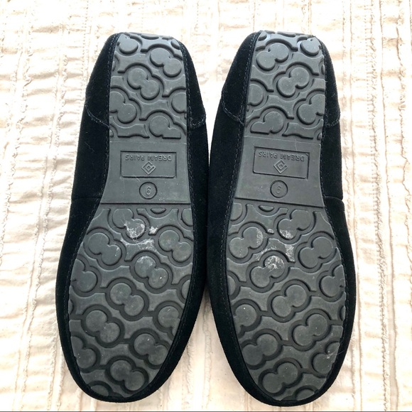 Leather Suede Fuzzy Slippers Faux Fur Moccasins Size 9 - Picture 6 of 7